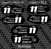 Super 73/Ridestar Battery Decals